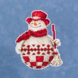 Набор для вышивания Nordic Snowman, Счетный крест и бисер, фото